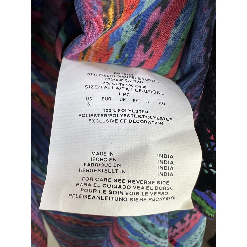 NWT Miraclesuit Carnivale Caftan Swimsuit Cover-Up Multi Color Striped Small - Picture 7 of 14